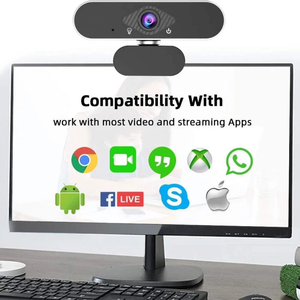 Webcam Camera HD 1080P Computer Laptop Streaming Microphone Recording New in Box